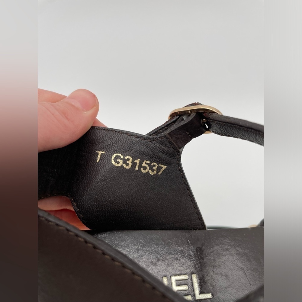 CHANEL chain platform sandals size 39 8 8.5 9 - Picture 10 of 13